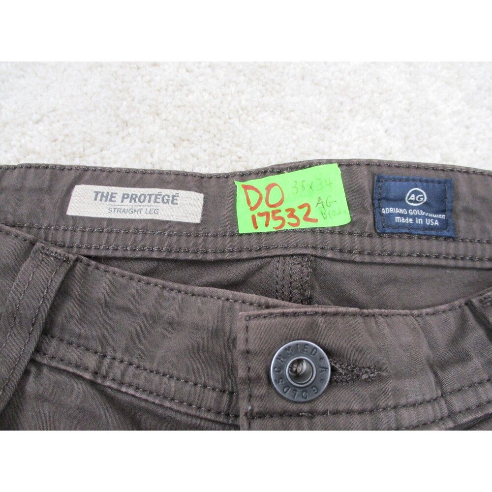 AG Adriano Goldschmied Jeans Mens 38x34 Brown Protege Straight Leg Pants USA * - Picture 6 of 13